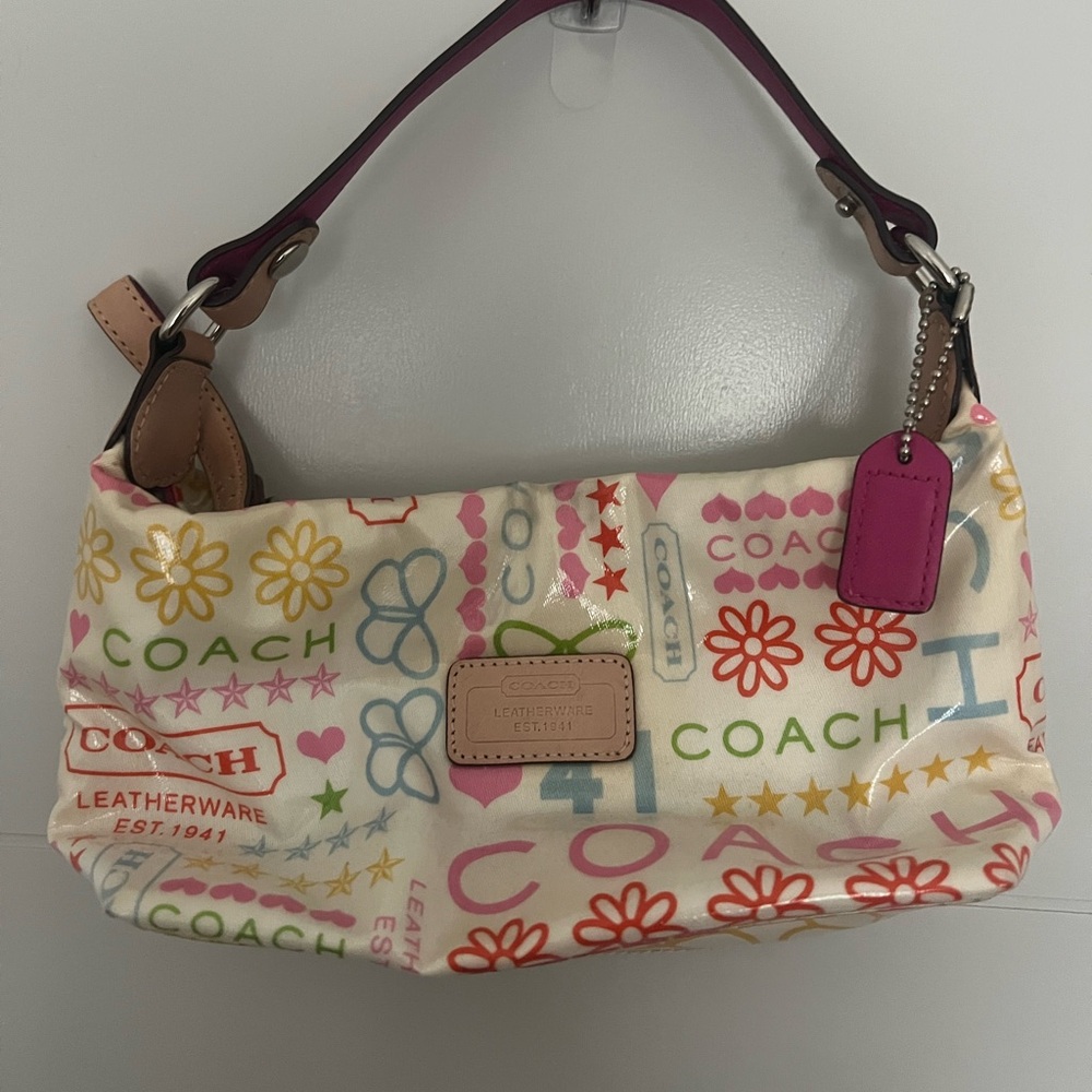 colorful coach mini bag (authenticity unknown)